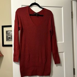 White House Black Market tunic sweater, size S. Red